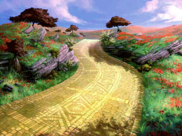 Brick road, Yellow brick road, Wizard of oz