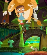 RubyFlight.png (675 KB) carrying her 3 sidekicks during flight in Frogman's home