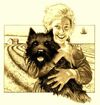 Dorothy and Toto on the hot, flat and gray Kansas Prairies