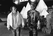 Lumet on set of The Wiz with Nipsey Russell as the Tin Man
