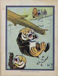 Two Kalidahs meet their demise. W.W. Denslow 1900.