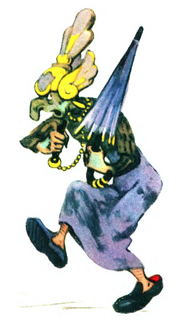 Bastinda in her magic golden hat.