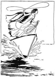 Queen Coo-ee-oh prepares to capture the  with her silver rope.