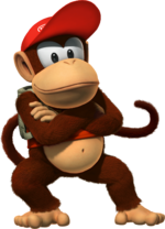 Diddy Kong's appearance in Donkey Kong Country Returns.