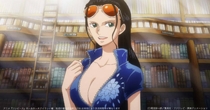 Nico Robin in library