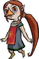 Medli's artwork in the original The Legend of Zelda: The Wind Waker.