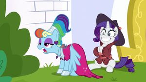 Rarity Dresses Rainbow