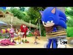 Sonic been tied up after his friends beat Eggman's robots