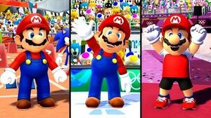 Evolution of Mario in the Mario and Sonic Games (2007-2019)