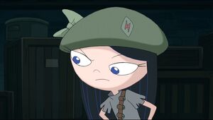 Isabella Garcia-Shapiro's 2nd Dimension counterpart. This one is more serious, perhaps due to Heinz Doofenshmirtz in her world was more ruthless as well as responsible for Pinky's disappearance.