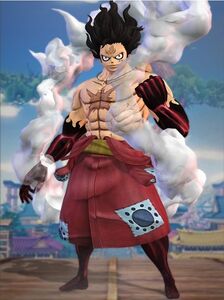 Luffy's Gear 4th Snakeman in One Piece: Pirate Warriors 4.