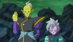 Gowasu and Supreme Kai Shin.