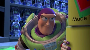 Buzz spots Al who is leaving the store