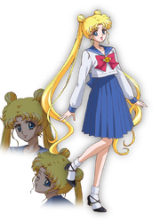 Sailor Moon's new appearance.