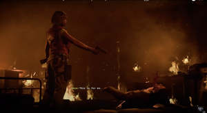 Maya kills Franco with a pistol by shooting him in the head.