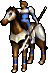 Cavalier Hardin's battle model wielding a lance in Shadow Dragon and New Mystery of the Emblem
