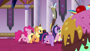 Mane Six proceed toward throne room S9E2