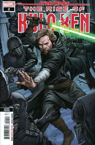 Luke fighting the Knights of Ren on the cover C of Star Wars: The Rise of Kylo Ren Issue 2.