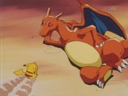 Ash Charizard disobedience pokemon anime cartoon