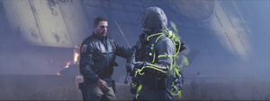 Ravenov thanking The Requiem Strike Team for defeating The Forsaken and Omega Group.