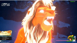 Simba as he appears as a Link Summon in Kingdom Hearts III