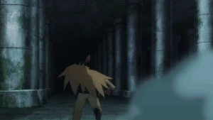 Al using Dona to summon a pillar of earth from the ground.