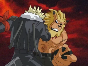Beelzemon killing Leomon