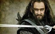 Thorin Oakenshield in a promotional poster for Peter Jackson's The Hobbit trilogy.