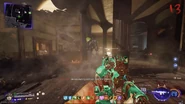Dempsey, Nikolai, Richtofen, Takeo, Weaver, Grey, Carver and Maya destroying O.S.C.A.R. and prepares to retrieve The Little Green Menace-1 Wonder Weapon in The Museum Infinitum.