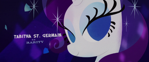 Glamour shot of Rarity in the credits MLPTM