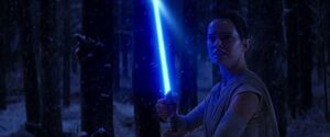 Rey with Lightsaber