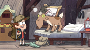 Goat on Dipper's bed