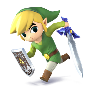 Toon Link as he appears in Super Smash Bros. for Nintendo 3DS/Wii U.