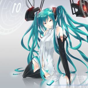 Hatsune miku miku append girl tie eyes gloves 28836 2732x2732