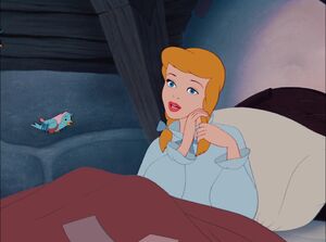 Cinderella reminiscing a dream she just had.