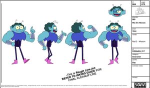 Radicles mission outfit model sheet