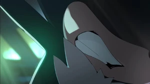 "To curing you."-Shadow punching the ground in anger due to being frustrated over his inability to cure Maria.