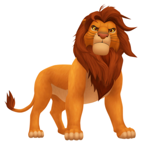 Simba as he appears in Kingdom Hearts II