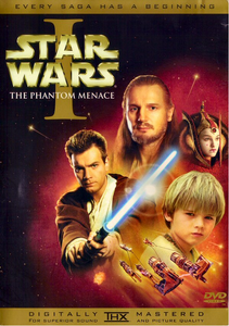 Obi-Wan on the Phantom Menace DVD. This is Obi-Wan's first appearance on a DVD cover