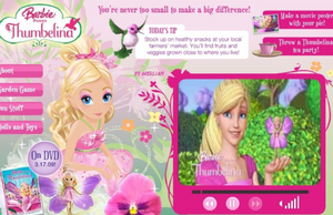 Thumbelina's section on the old Barbie site.