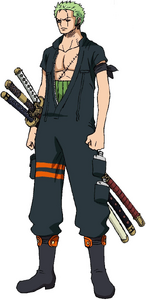 Zoro's first outfit in One Piece: Stampede.