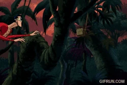 Batman and Plastic Man dodges lasers