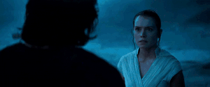 Rey and Ben stand together