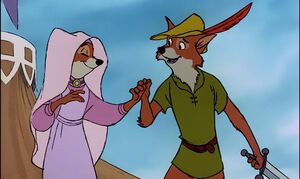 Maid Marian with Robin Hood.