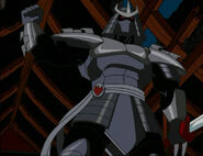 Karai disguised as Utrom Shredder.