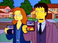 Dana Scully and Fox Mulder on the Simpsons