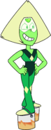 Peridot wearing the "Limb Enhancer" cans given to her by Steven in "Log Date 7 15 2"