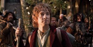 Bilbo as he appears in Peter Jackson's The Hobbit trilogy