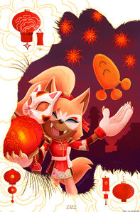 Lucky Whisper - Lunar New Year 2022 Official art by Natalie Haines.