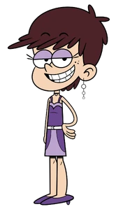 Luna Loud in her dress.